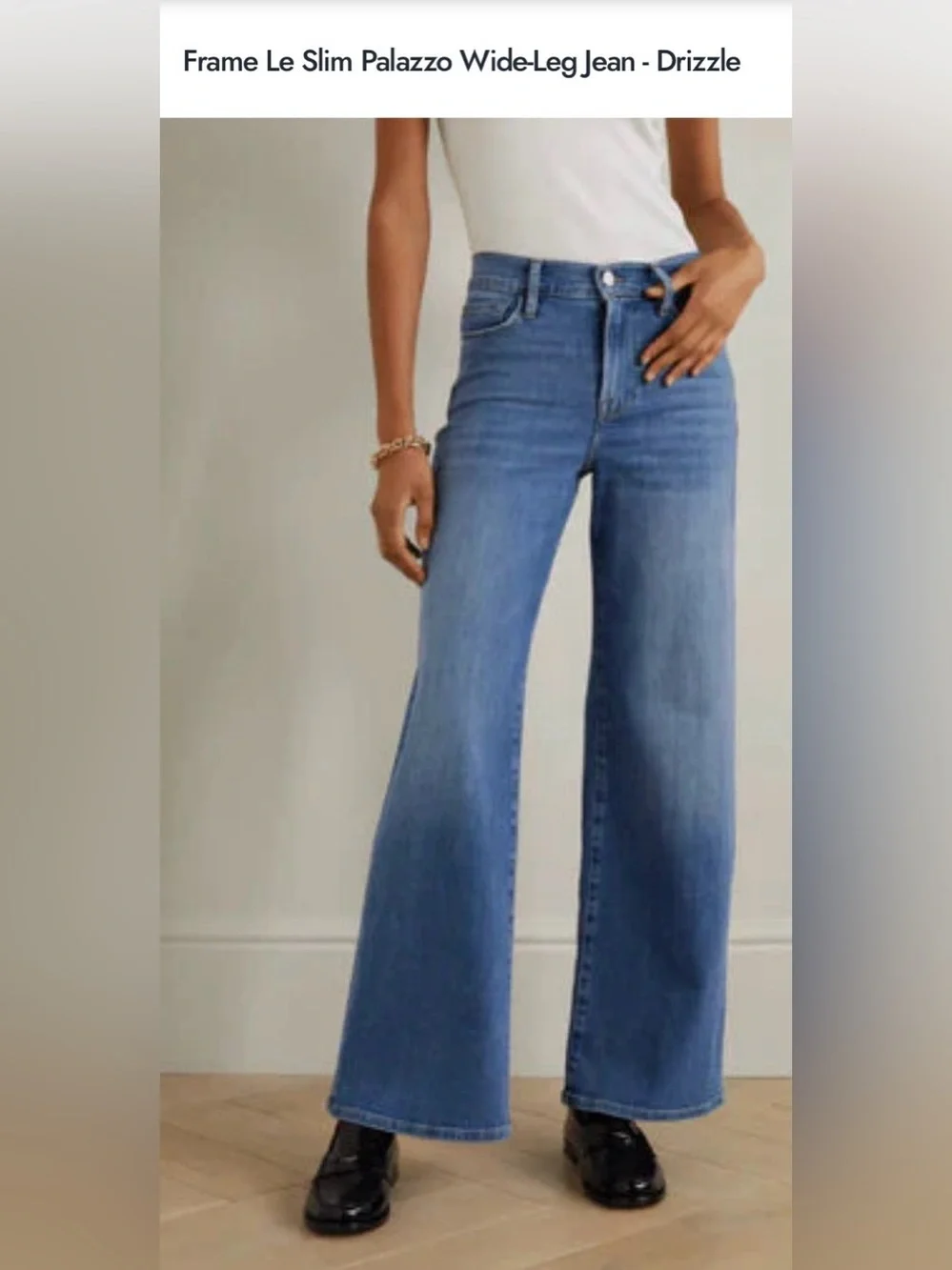 NWT Frame Le Slim Palazzo
Jeans in Drizzle, Size 25 - Picture 3 of 10